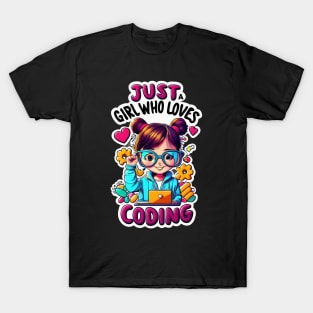 Just A Girl Who Loves Coding T-Shirt